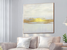 Load image into Gallery viewer, Beige Gold Leaf Abstract Painting On Canvas For Office Living Room Sp033
