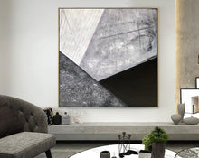 Load image into Gallery viewer, Black And White Abstract Canvas Painting Origanal Modern Art Sp080
