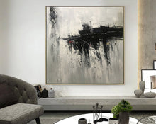 Load image into Gallery viewer, Black And White Abstract Painting Oversized Painting Sp068
