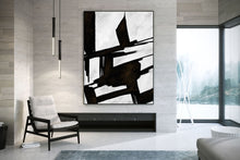 Load image into Gallery viewer, Black And White Wall Art Huge Abstract Painting Living Room Kp089
