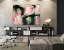 Load image into Gallery viewer, Black Pink White Textured Wall Art,Textured Abstract Paintings Kp075

