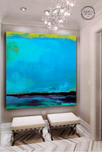 Load image into Gallery viewer, Blue Abstract Contemporary Art Livingroom Office Painting Sp020
