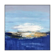 Load image into Gallery viewer, Blue And White Abstract Canvas Painting Handmade Textured Painting Wp031
