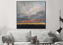 Load image into Gallery viewer, Blue Gray Sky Abstract Painting On Canvas Living Room Art Sp036
