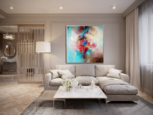 Load image into Gallery viewer, Blue White Red Abstract Painting Living Room Art Sp030
