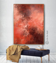 Load image into Gallery viewer, Brown Peach Red Abstract Painting Original Abstract Art Wp058
