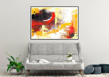 Load image into Gallery viewer, Brown Yellow Red Modern Wall Art White Abstract Painting Kp108
