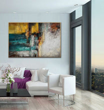 Load image into Gallery viewer, Colorful Painting Texture Palette Knife Modern Wall Art Hand Painted Sp105

