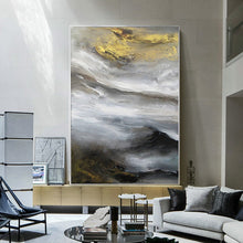 Load image into Gallery viewer, Gold Ocean Art Acrylic Painting Hand Painted Large Living Room Wall Art Wp065
