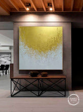 Load image into Gallery viewer, Gold White Abstract Painting Gold Contemporary Art Office Painting Sp018
