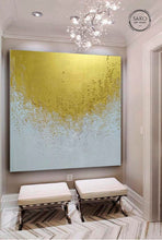 Load image into Gallery viewer, Gold White Abstract Painting Gold Contemporary Art Office Painting Sp018
