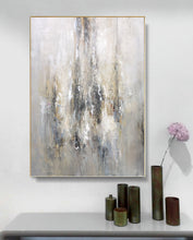 Load image into Gallery viewer, Gray Abstract Acrylic Painting Modern Textured Canvas Art Sp095
