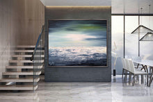 Load image into Gallery viewer, Gray Beach Abstract Painting Light Blue Modern art Contemporary Artwork  Wp081
