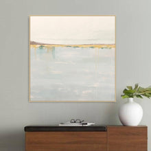 Load image into Gallery viewer, Grey Mountain Acrylic Painting Yellow Landscape Lake Painting Wp024
