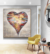 Load image into Gallery viewer, Heart Abstract Art Love Painting Modern Abstract Painting On Canvas Sp064
