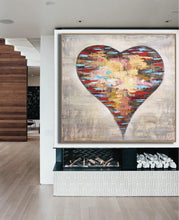 Load image into Gallery viewer, Heart Abstract Art Love Painting Modern Abstract Painting On Canvas Sp064
