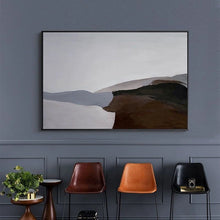 Load image into Gallery viewer, Landscape Brown Mountain Abstract Painting Simple Canvas Art Wp059
