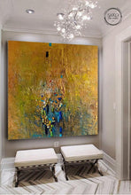 Load image into Gallery viewer, Large Size Gold Contemporary Art Office Painting Sp019
