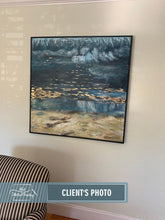 Load image into Gallery viewer, Nave Blue Yellow Painting Gold Contemporary Art Decor Sp010
