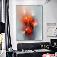 Load image into Gallery viewer, Orange Gray Abstract Painting Original Oversize Painting Kp110
