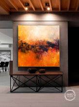 Load image into Gallery viewer, Orange Yellow Black Abstract Painting Contemporary Art Decor Sp007
