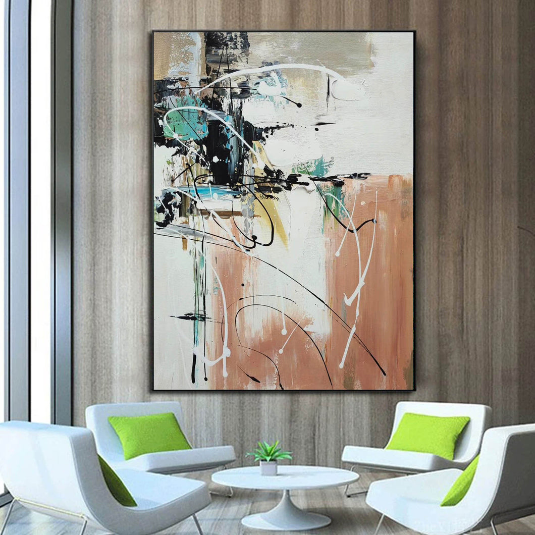 Original Abstract Painting Office Painting Living Room Decor Wp082