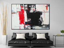 Load image into Gallery viewer, Red Black And White Abstract Canvas Painting Texture Paintings On Canvas Sp056
