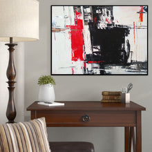 Load image into Gallery viewer, Red Black And White Abstract Canvas Painting Texture Paintings On Canvas Sp056
