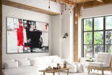 Load image into Gallery viewer, Red Black And White Abstract Canvas Painting Texture Paintings On Canvas Sp056
