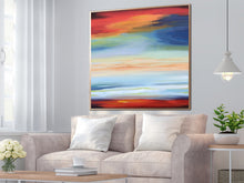 Load image into Gallery viewer, Red Blue Orange Abstract Painting On Canvas For Office Living Room Sp034
