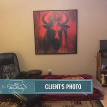 Load image into Gallery viewer, Red Bull Painting Abstract Animal Painting Oversized Wall Paintings Sp028
