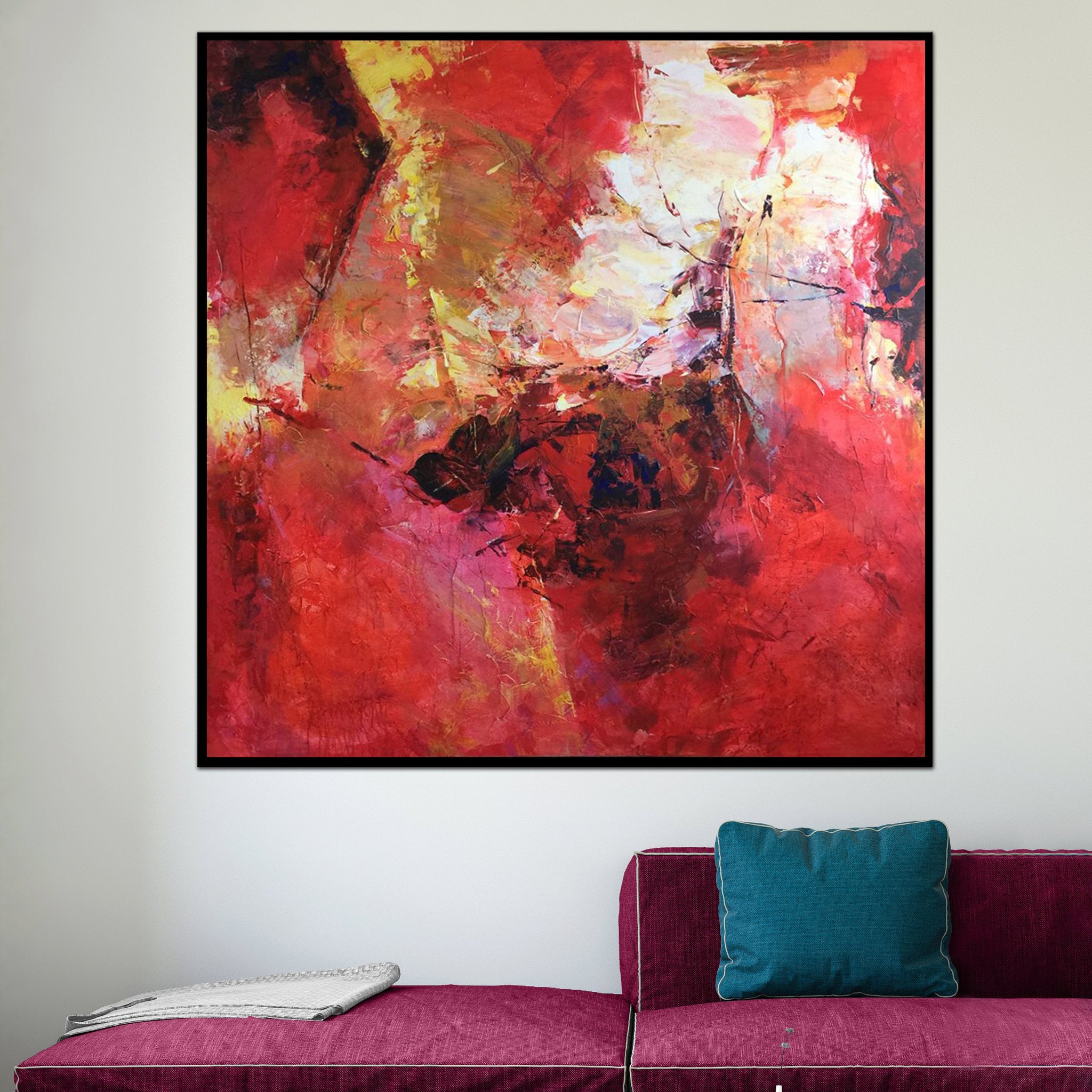 Hand-painted red abstract paintings, abstract painting on hotsell canvas. Modern paintings caligraphy, abstract paintings