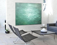 Load image into Gallery viewer, Springs Water Painting Green Abstract Painting On Canvas Wp028
