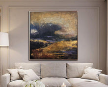 Load image into Gallery viewer, Wave Wall Art Gold Leaf Painting Abstract Original Paintings Sp040
