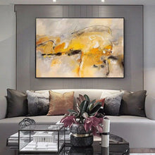 Load image into Gallery viewer, Yellow Gray Abstract Painting Living Room Wall Art Decor Wp015
