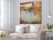 Load image into Gallery viewer, Yellow White Blue Abstract Painting On Canvas Living Room Art Sp037
