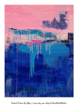 Load image into Gallery viewer, Blue Pink Hand Made Abstract Art Acrylic Painting Living Room Wall Art Yp090
