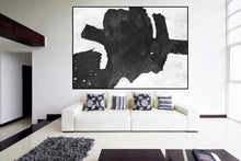 Load image into Gallery viewer, Original Black and White Painting Oversized Modern Wall Art Fp014
