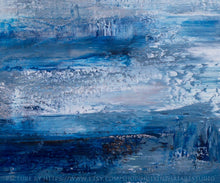 Load image into Gallery viewer, Blue And White Abstract Painting Art for Large Wall Yp091
