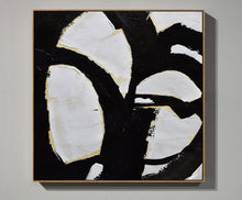 Load image into Gallery viewer, Black and White Abstract Painting Minimalist Art Yp075
