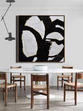 Load image into Gallery viewer, Black and White Abstract Painting Minimalist Art Yp075
