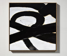 Load image into Gallery viewer, Original Art Black and White Abstract Painting, Contemporary Art Yp047
