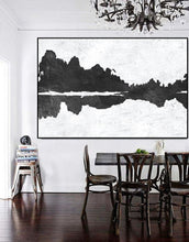 Load image into Gallery viewer, Black and White Minimalist Modern Wall Art Acrylic Painting Yp102
