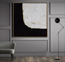 Load image into Gallery viewer, Black and White Abstract Painting Original Textured Painting Yp043
