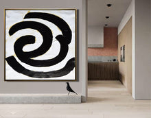 Load image into Gallery viewer, Black and White Original Art Abstract Painting Contemporary Art Yp069
