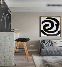Load image into Gallery viewer, Black and White Original Art Abstract Painting Contemporary Art Yp069
