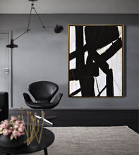 Load image into Gallery viewer, Contemporary Painting on Canvas, Black And White Painting Yp068
