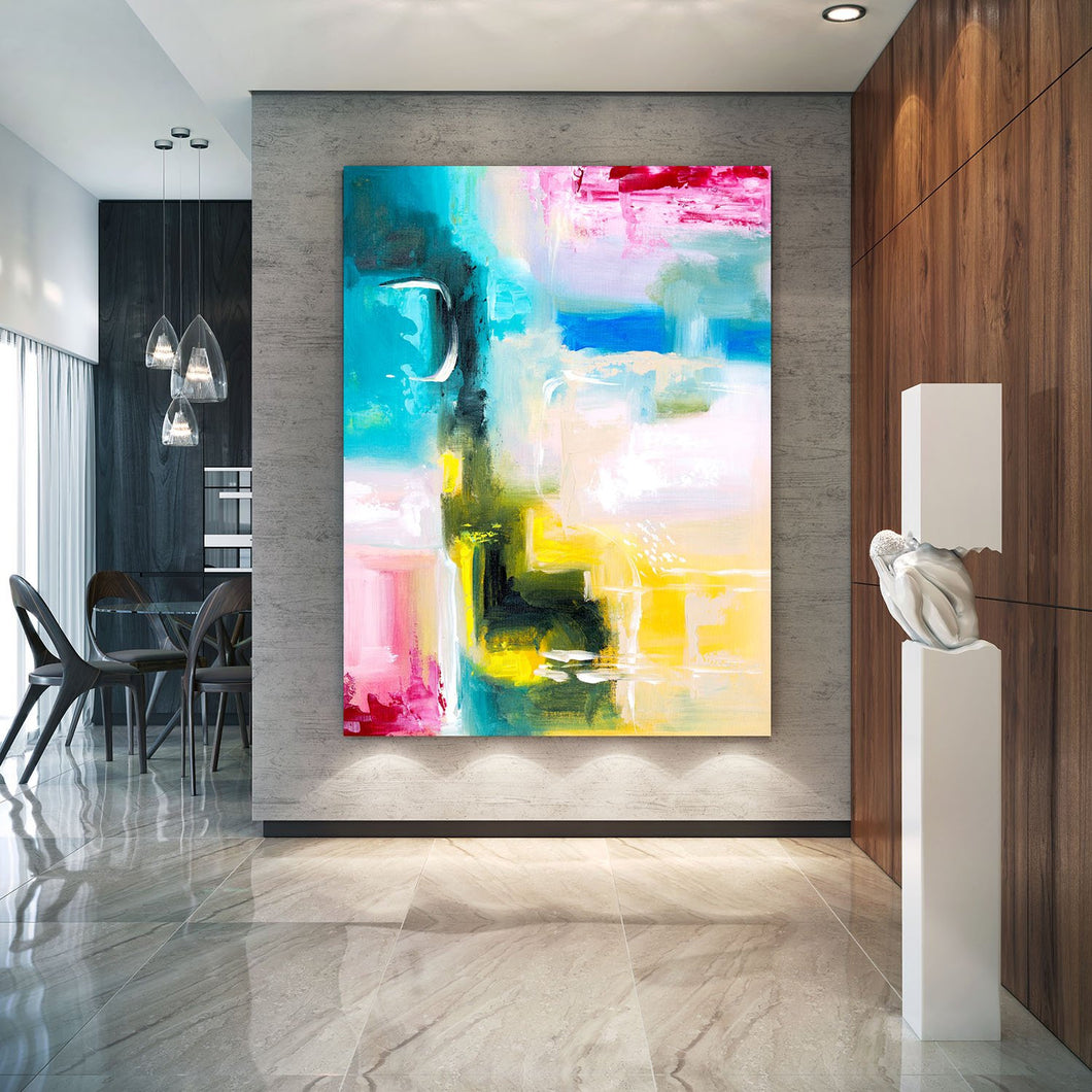 Colorful Abstract Painting Contemporary Wall Art Modern Artwork Qp010