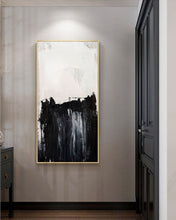 Load image into Gallery viewer, Xl Canvas Art Large Black and White Abstract Oil Painting, Minimalist Art Gp035
