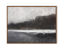 Load image into Gallery viewer, Black And White Minimalist Canvas Art Abstract Landscape Painting Ap022
